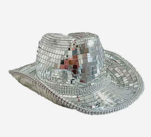 Shine bright like a disco ball! Our dazzling Disco Ball Hat is perfect for parties and costumes. Light up the dance floor with this fun & flashy accessory!