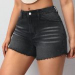 Rock the season in style with Black Jean Shorts for Women. Comfortable, versatile, and on-trend – perfect for casual outings or dressed up evenings.