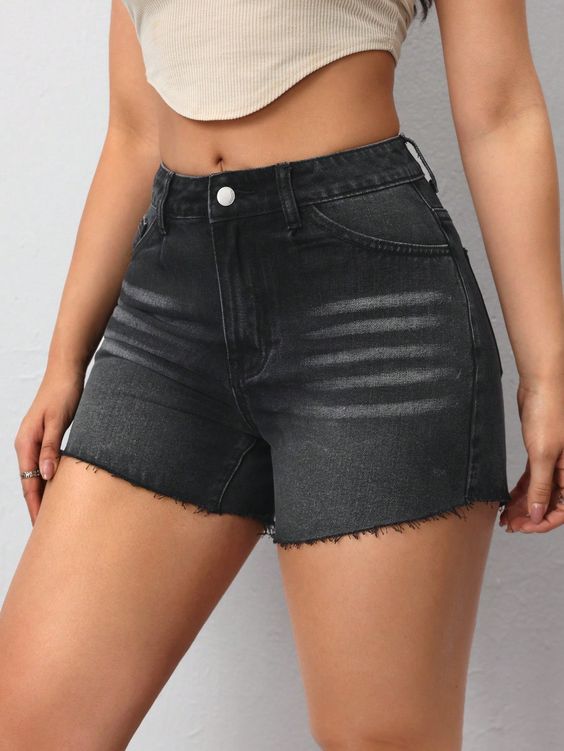 Rock the season in style with Black Jean Shorts for Women. Comfortable, versatile, and on-trend – perfect for casual outings or dressed up evenings.