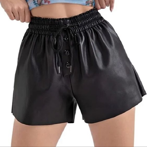 Style leather shorts with confidence