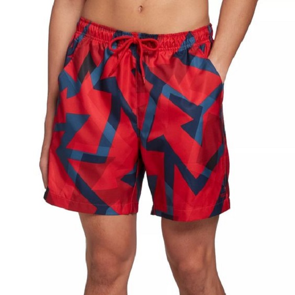 Style red men's shorts.