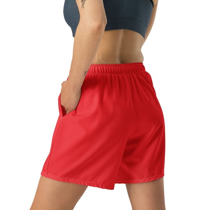 Style red men's shorts.