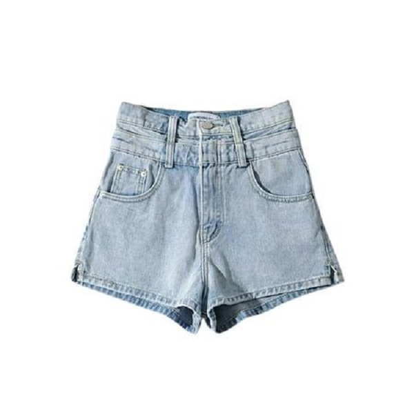 DIY denim shorts hem.