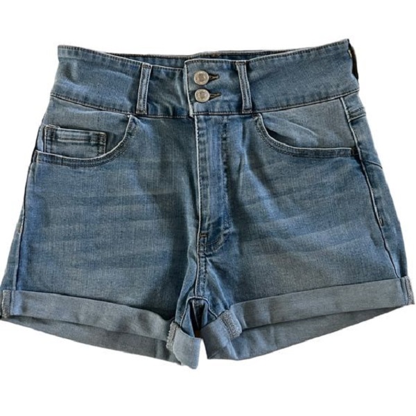 DIY denim shorts hem.