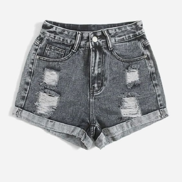 DIY denim cut-offs.