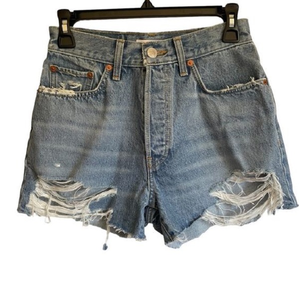 DIY denim cut-offs.